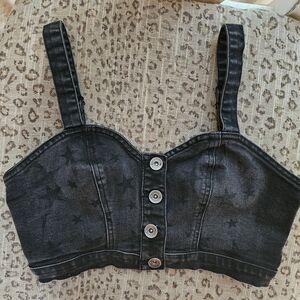 Kendall + Kylie Denim Star Top